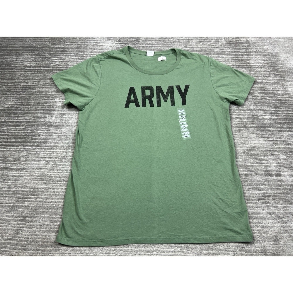 US Army Shirt Mens XXL Green Short Sleeve 100% Cotton‎ NWT